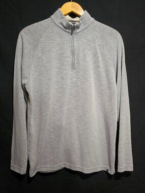 Fish Hippie Co. 1/4 Zip Pullover - Gray Heather- Sz M*
